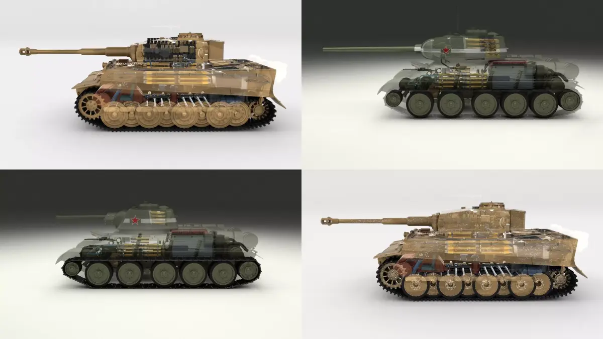 Eastern Front Armor Pack with Interior and Engine Bay v1 3D model