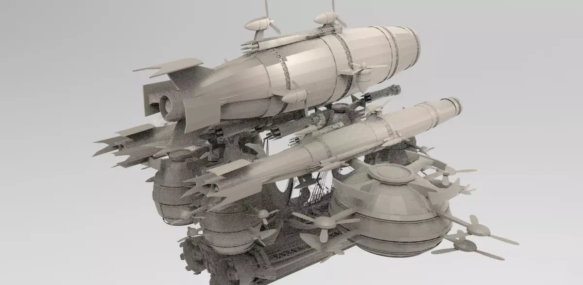 Massive Zeppelin Destroyer 3D model