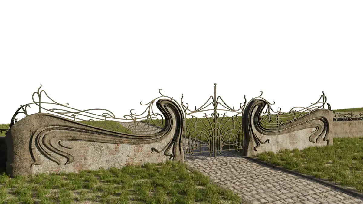 Art Nouveau Gate 3D model