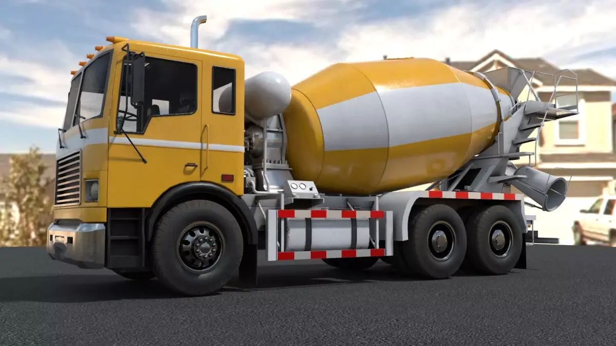 Cement Truck Low-poly 3D model by PhilRivera