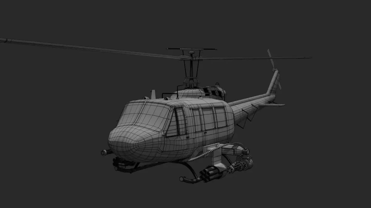helicopter military 3D model
