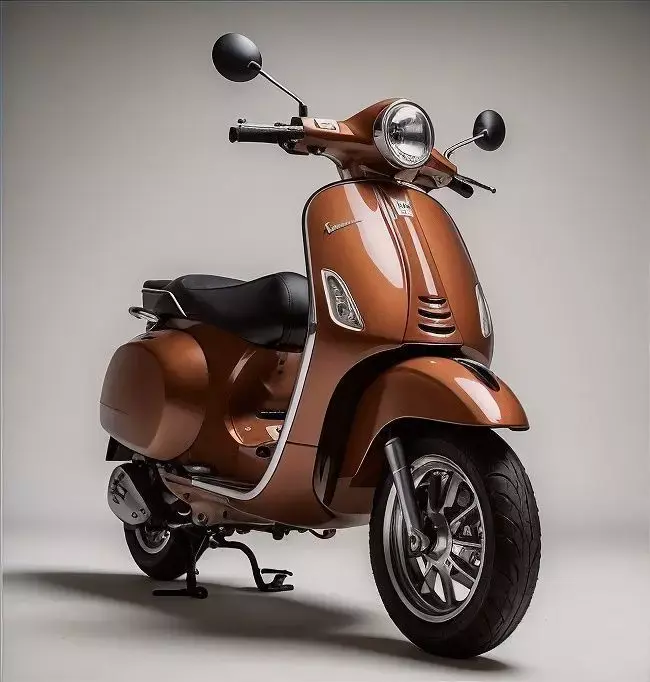 Modern Classic Vespa Scooter Low-poly 3D model