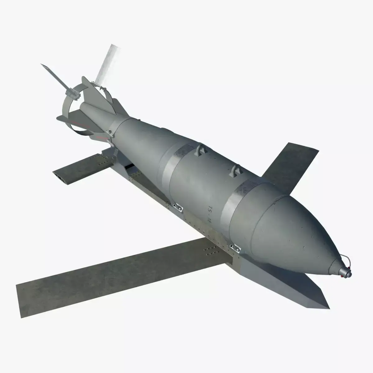 FAB500-M62 UMPK Russian Glide Bomb Game Ready PBR Model Low-poly 3D model