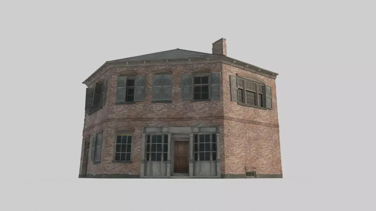 18th century architecture urban housing 3D model