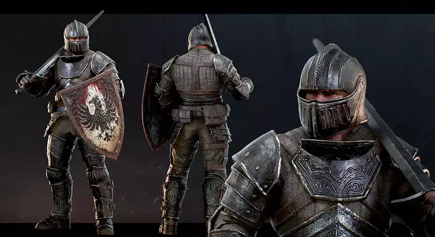 Knight Errant 2 Low-poly 3D model