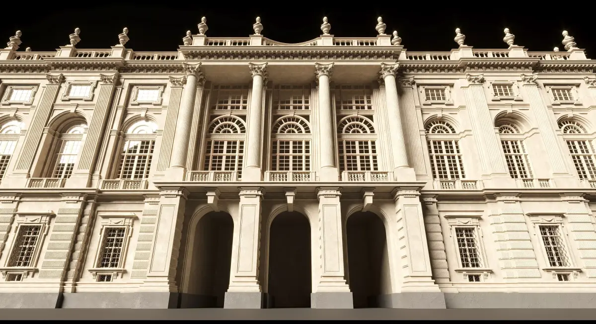 Classic Baroque Palace Facade Free 3D model