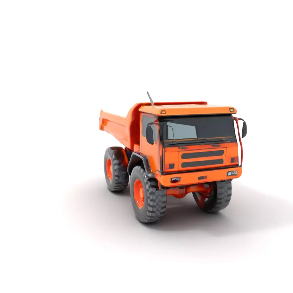 Orange Dump Truck model pack Low-poly 3D model