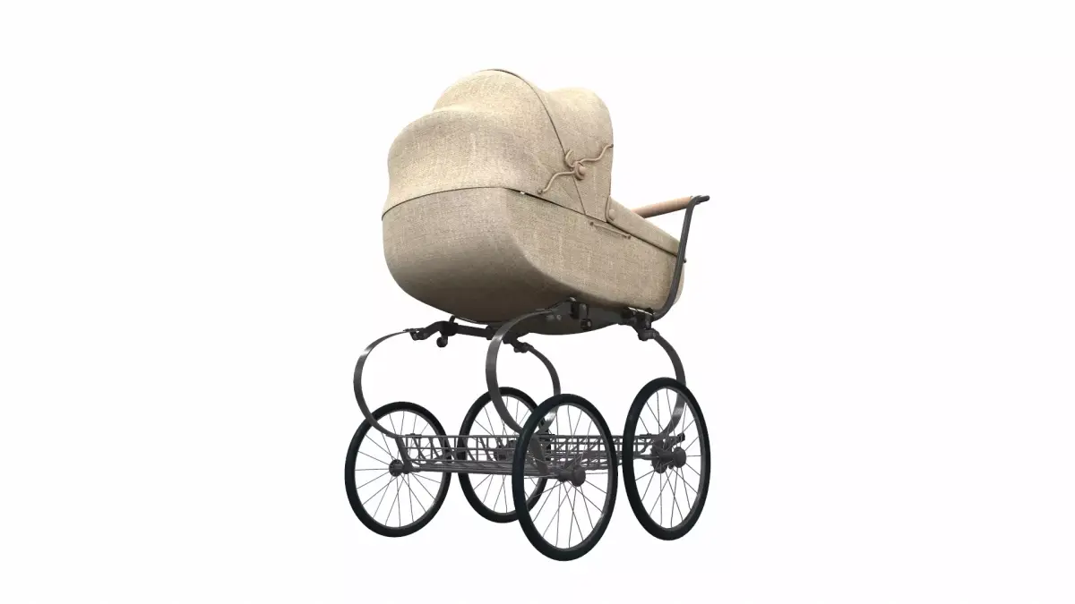 Baby stroller 02 3D model