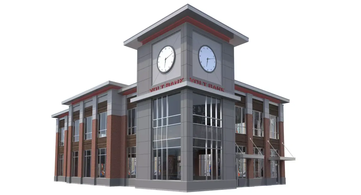 Commercial Building-024 Office Building 3D model