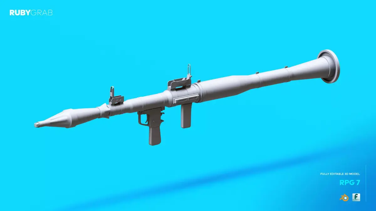 RPG-7 Rocket Launcher 3D model