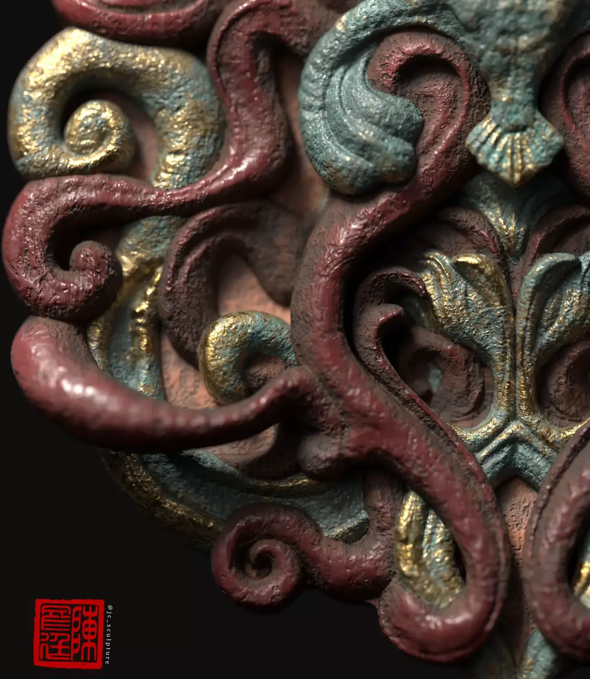 Raven sigil relief  3D model