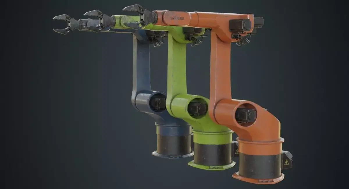 Industrial Robot 3B Low-poly 3D model