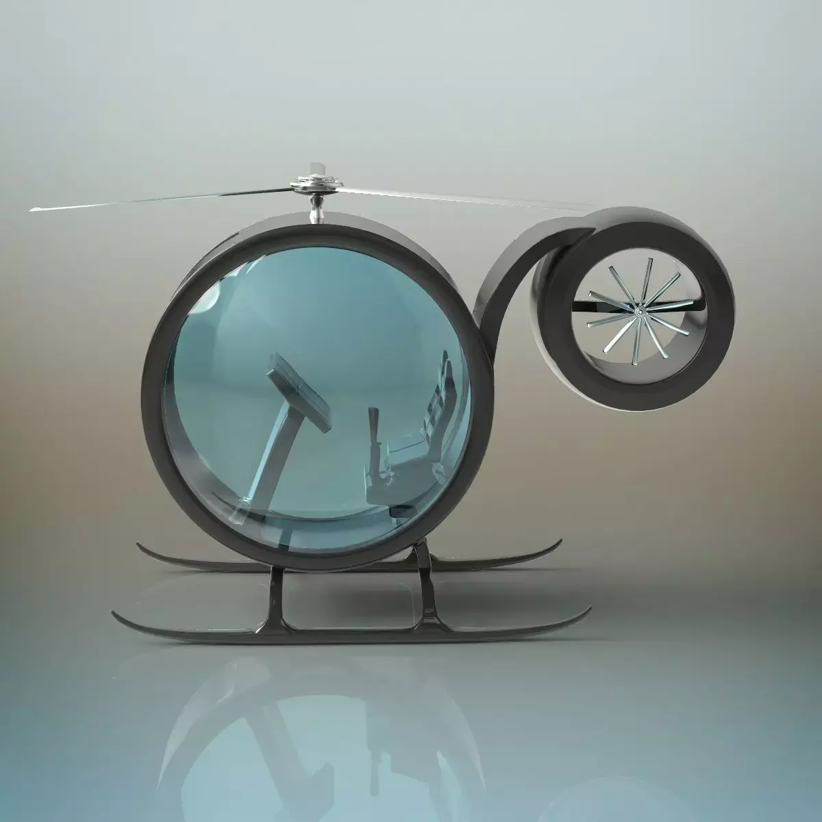 Futuristic Helicopter 3D model