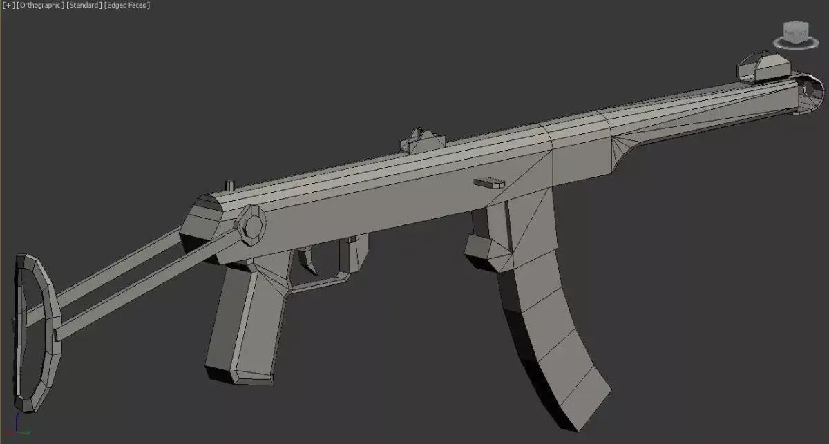 PPS-43 SMG Low-poly 3D model