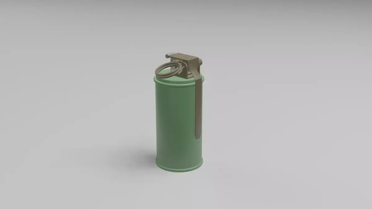 3D Smoke Grenade Military Model  Low-poly 3D model