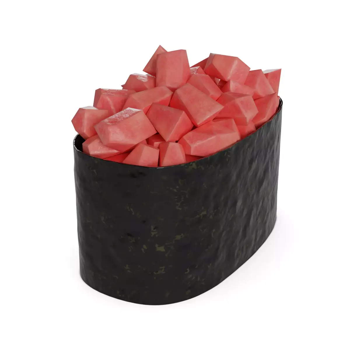 Sushi With curry sauce Low-poly 3D model