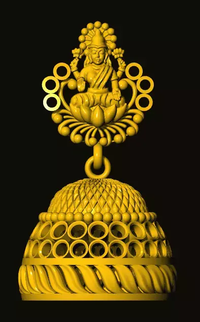 jumka golden bell 3D print model 4