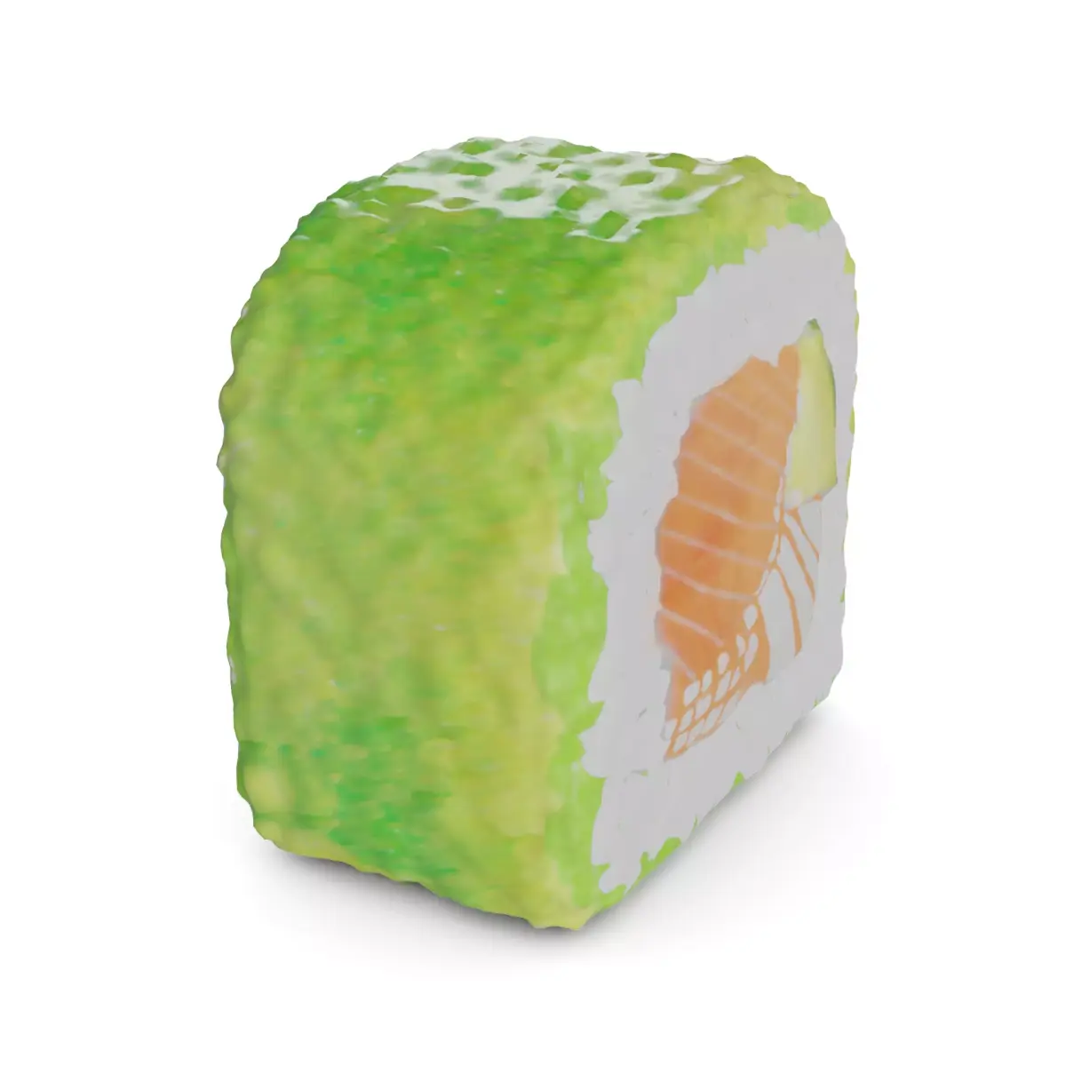 Sushi Smoked salmon crab sticks masago caviar cucumber mayonn... Low-poly 3D model