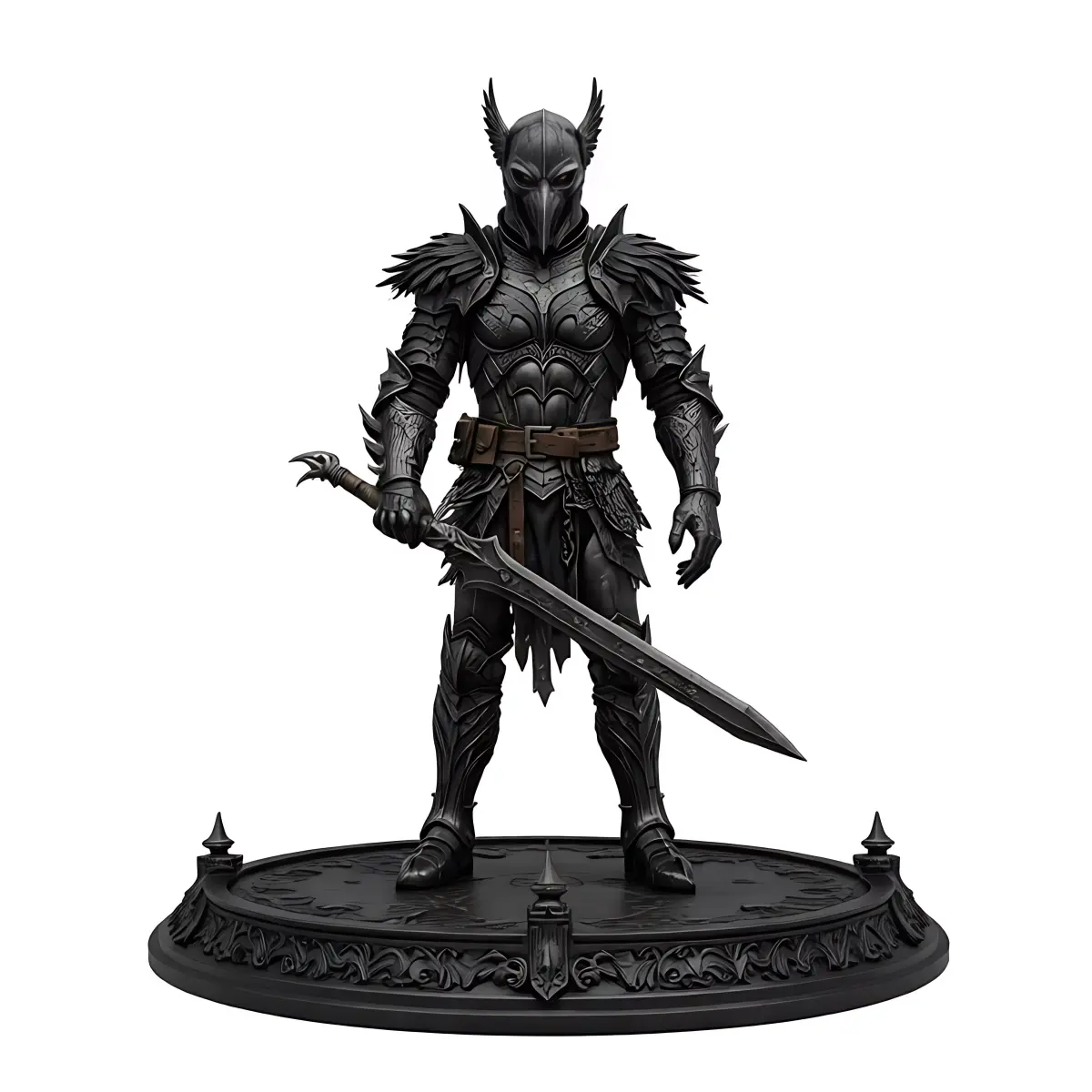 Knight Stormcrow Aegis 75mm Dark Fantasy Knight STL 3D print model