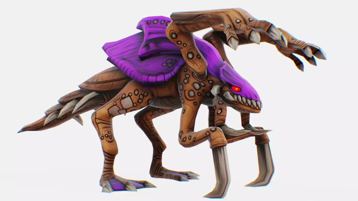 Alien Flea Monster Insect Creature Bug Lowpoly Zergling Low-poly 3D model