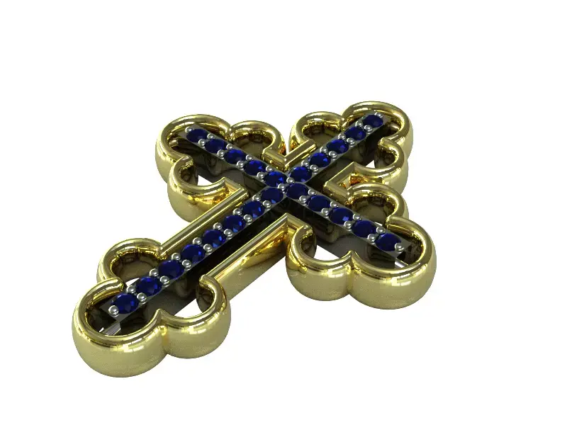Two Part Eastern Orthodox Style Cross 3D print model