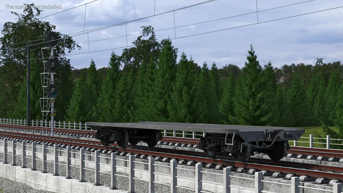 Cargo Wagon Platform 3D model