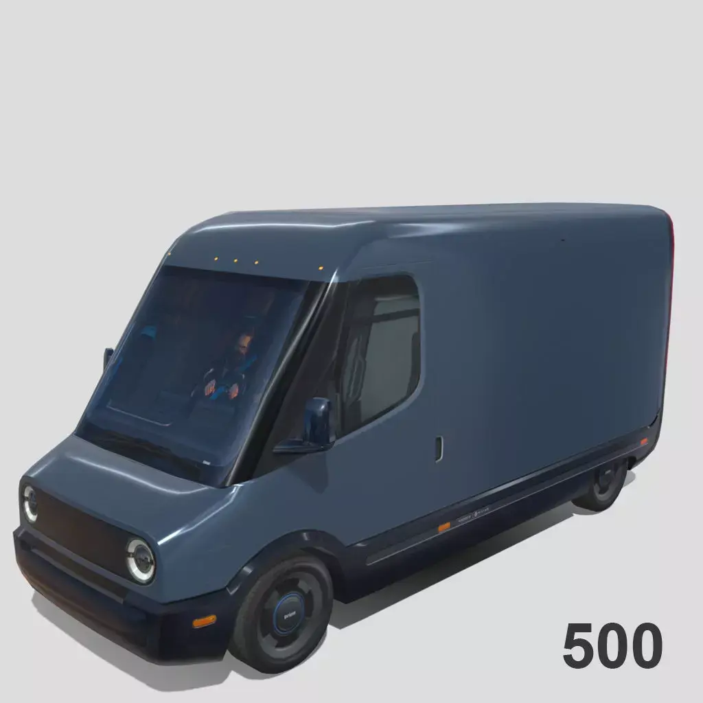 EDV 500 electric stepvan Low-poly 3D model