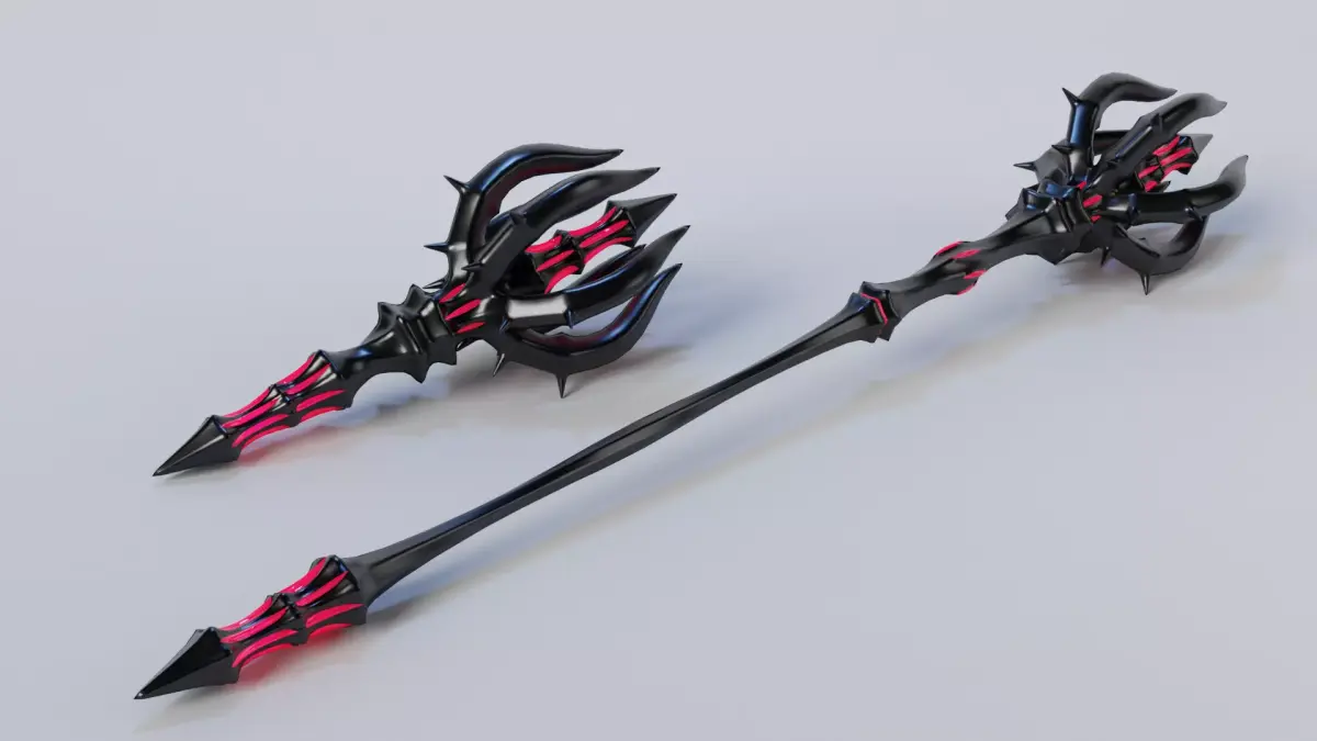 Magic Staff and Artifact Free low-poly 3D model