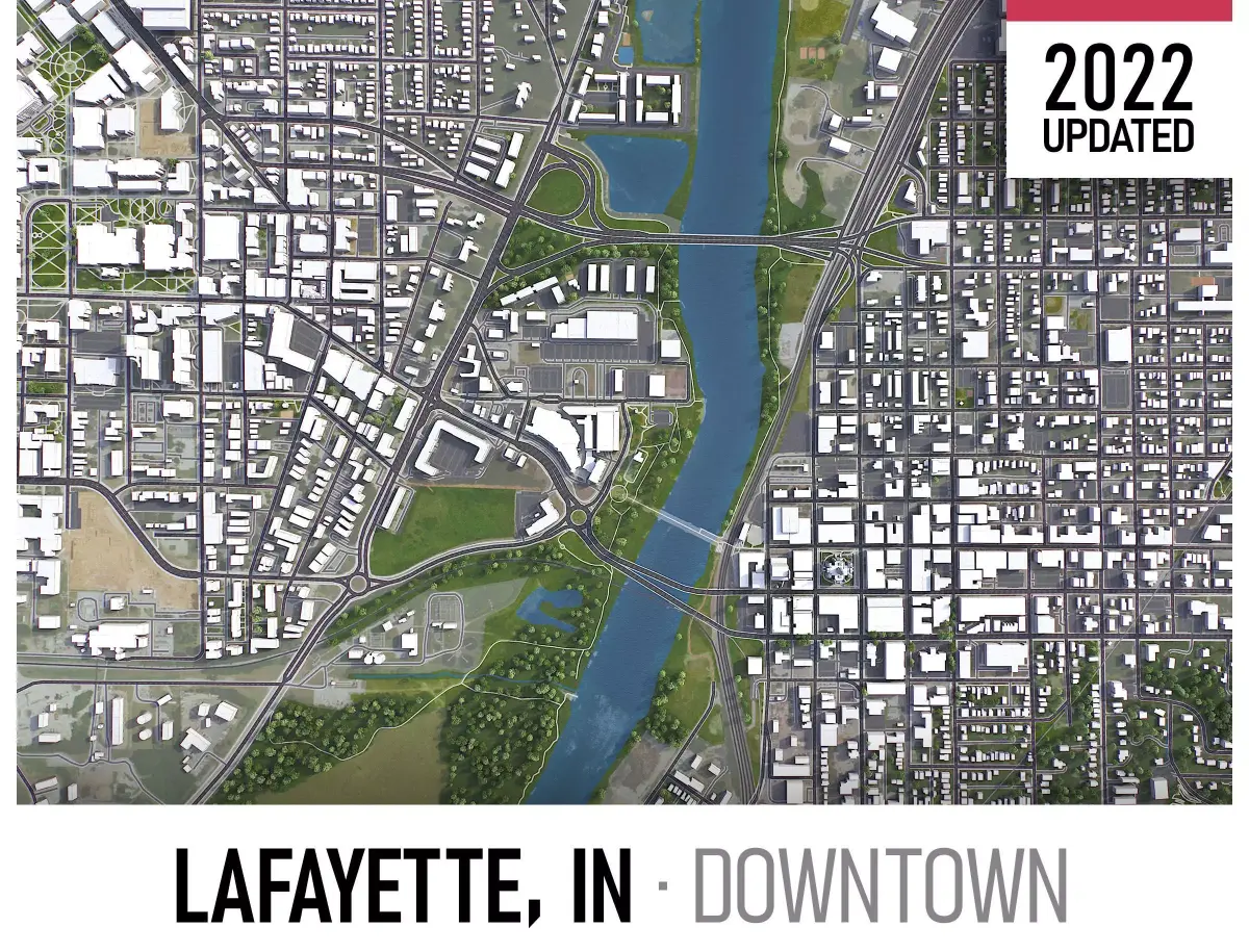 Lafayette Low-poly 3D model