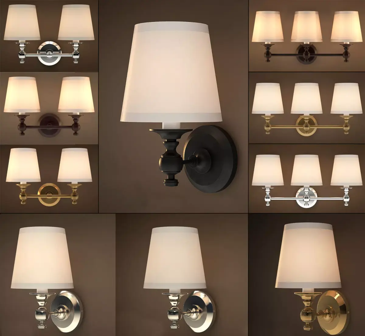 Lamp Brackets by Restoration Hardware  3D Model Pack purchase