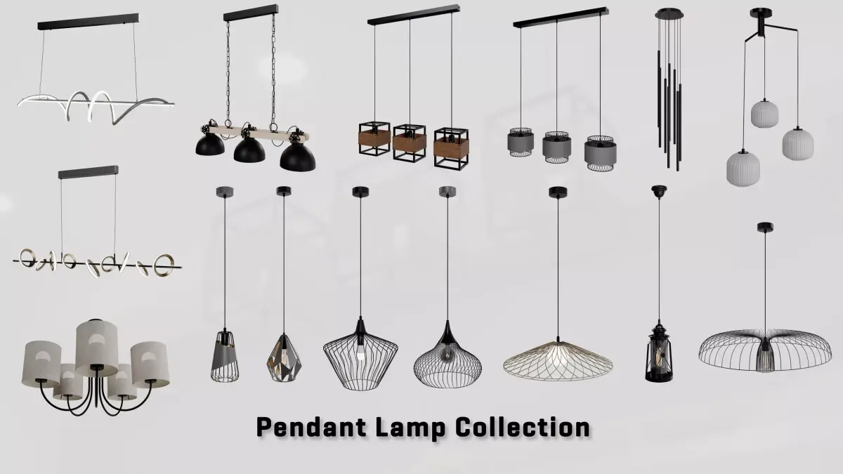 Modern Pendant Light Collection 3D model purchase