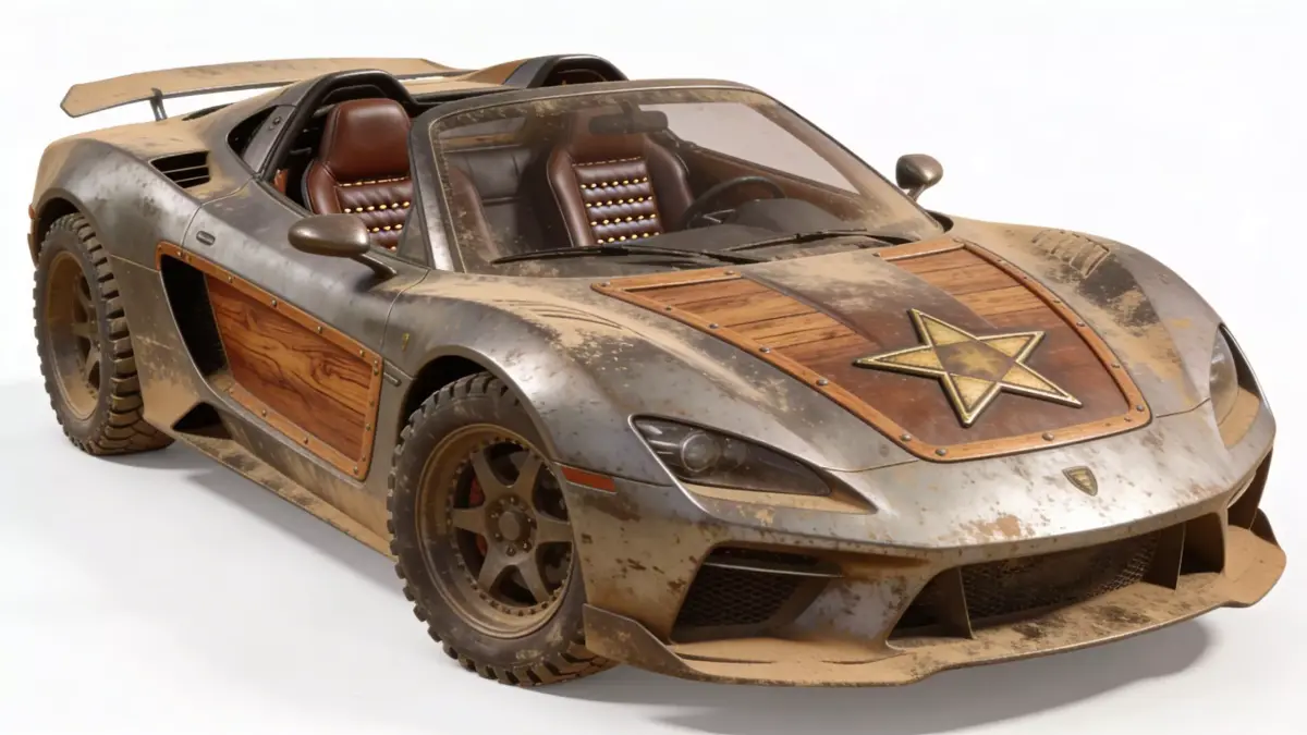 Desert Outlaw Pursuit Supercar Low-poly 3D model
