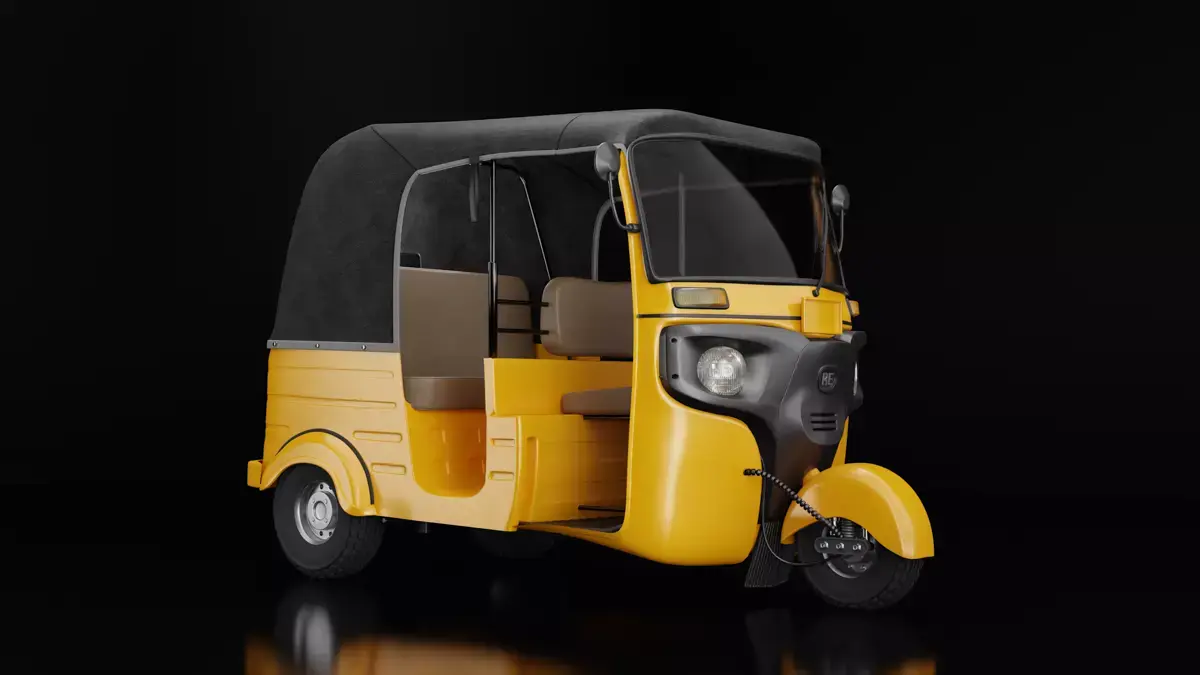 Auto Rickshaw Bajaj Tricycle Keke Napep 3D model