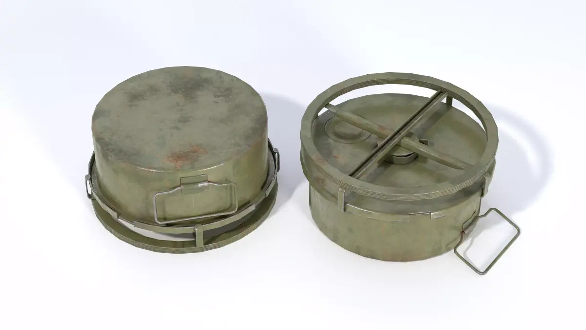 M1 Anti Tank Land Mine Low-poly 3D model