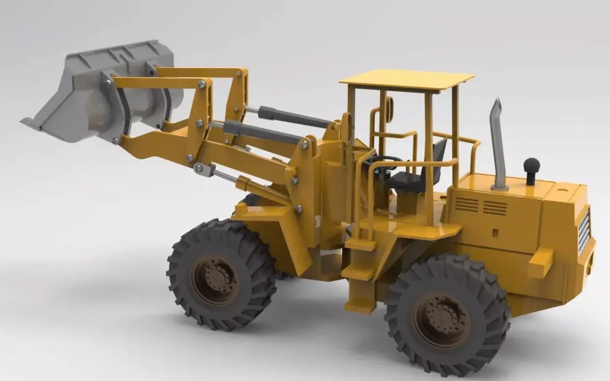 CAT Backhoe Loader 924 PRINTABLE VEHICLE 3D print model