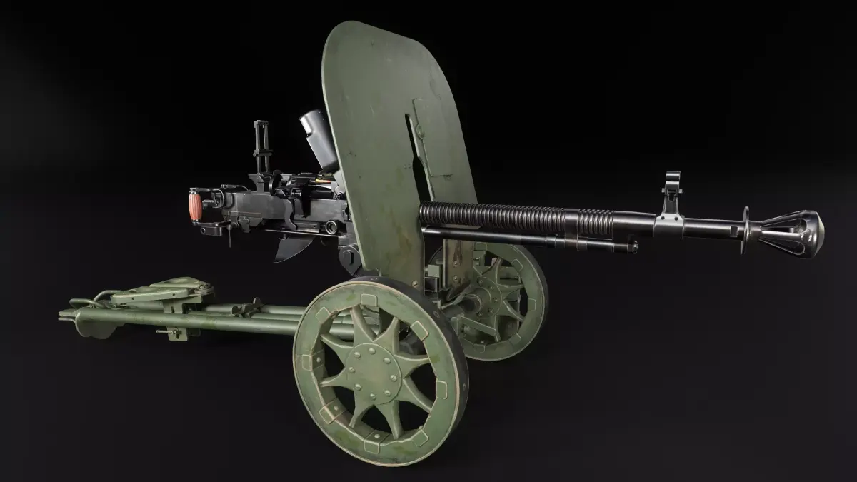 Dshk 1938 Low-poly 3D model