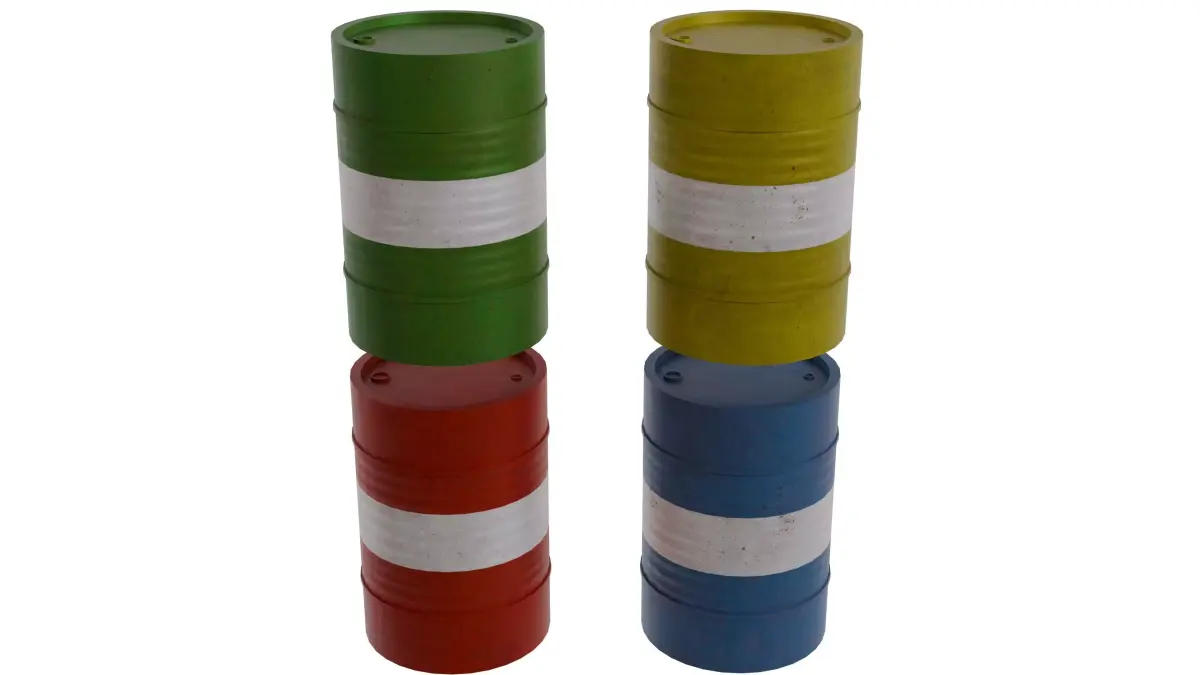 Metal Barrel V1 Low-poly 3D model