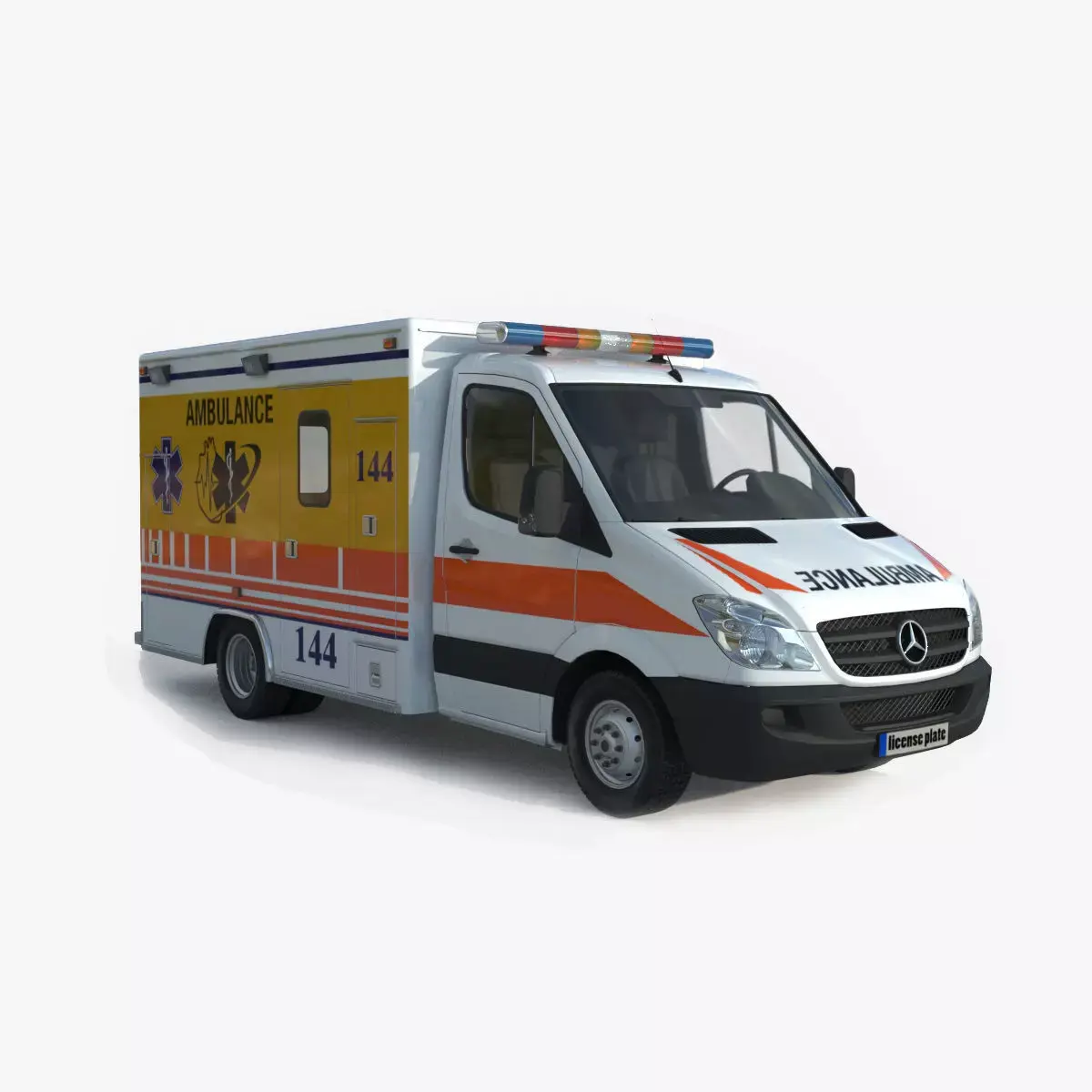 Mercedes Benz Sprinter 516 CDI GSF RTW Krankenwagen Ambulance 3D model