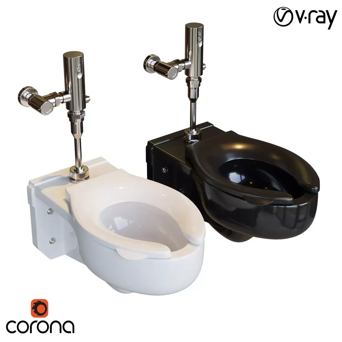 TOTO commercial wall-mounted toilet 3D model