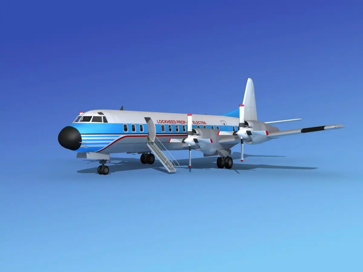 L-188 Electra HP Lockheed Aircraft 3D model