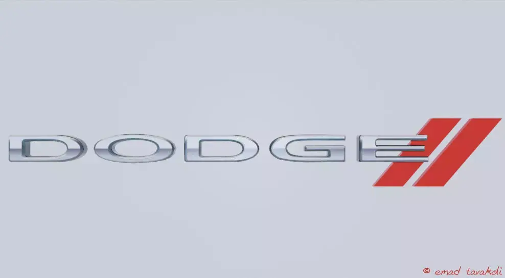 Dodge Logo Low-poly 3D model