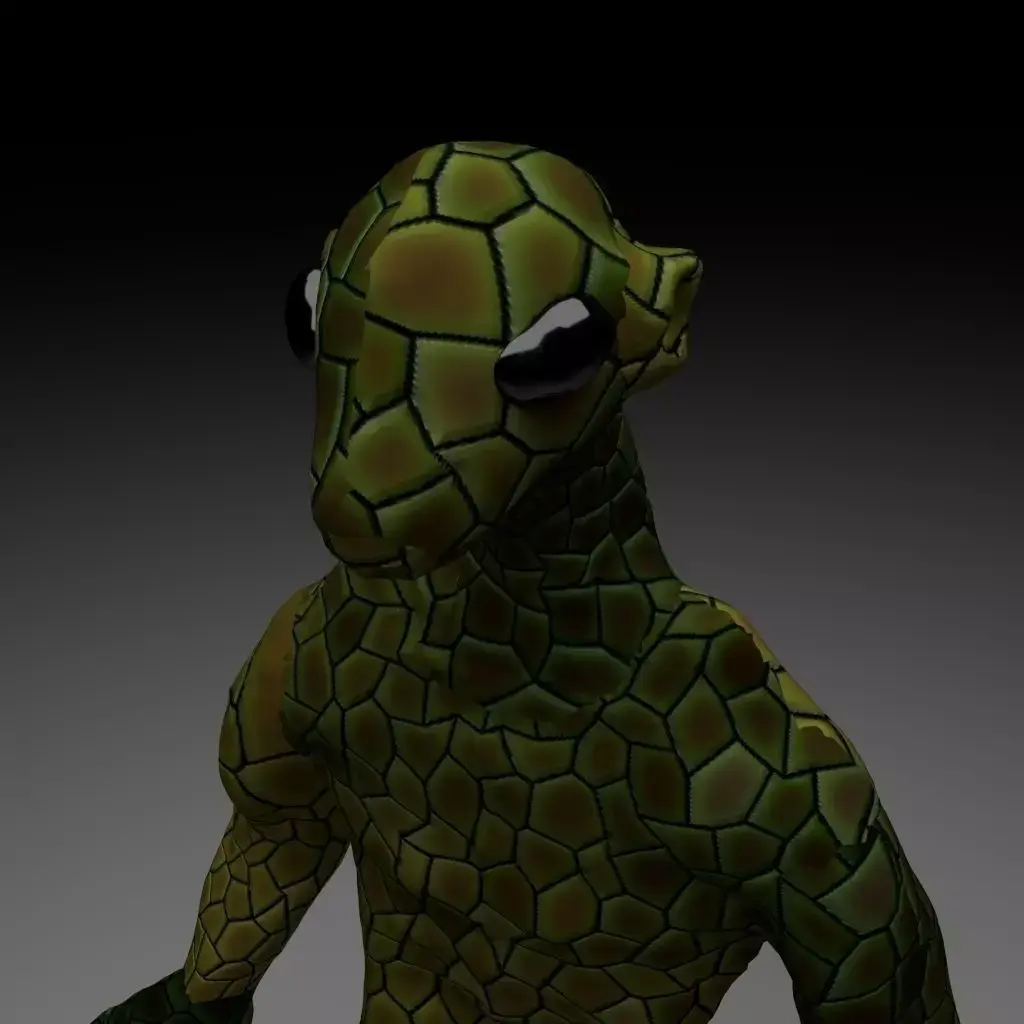Alien Reptile 1 - Material a Free low-poly 3D model