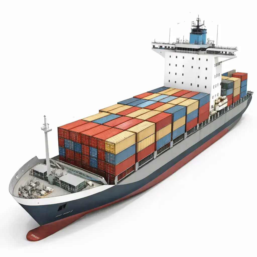 Generic Container Ship Low Poly Cargo Transport Vessel Low-poly 3D model