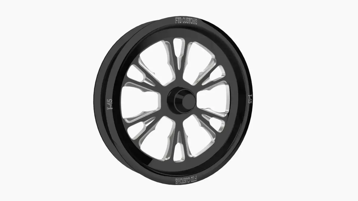 FTD Customs T45 Exhile dragster front wheel Low-poly 3D model