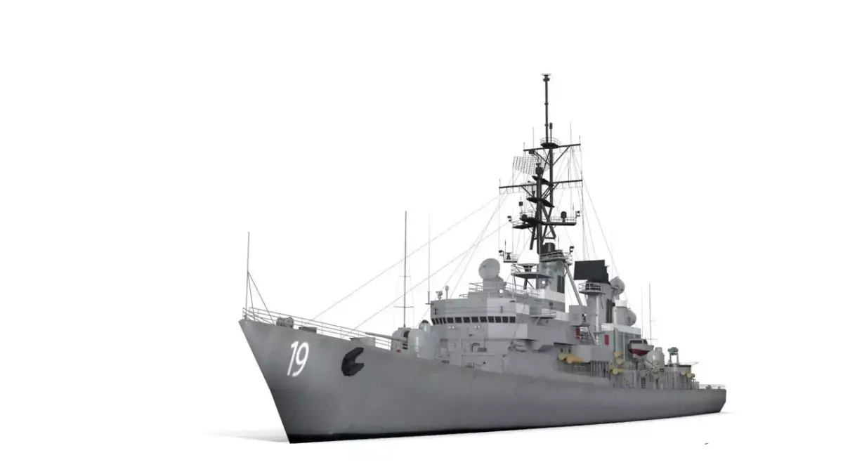 DDG 19  USS Tattnall Low-poly 3D model
