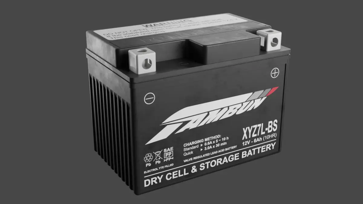Motorcycle Battery Low-poly 3D model buy
