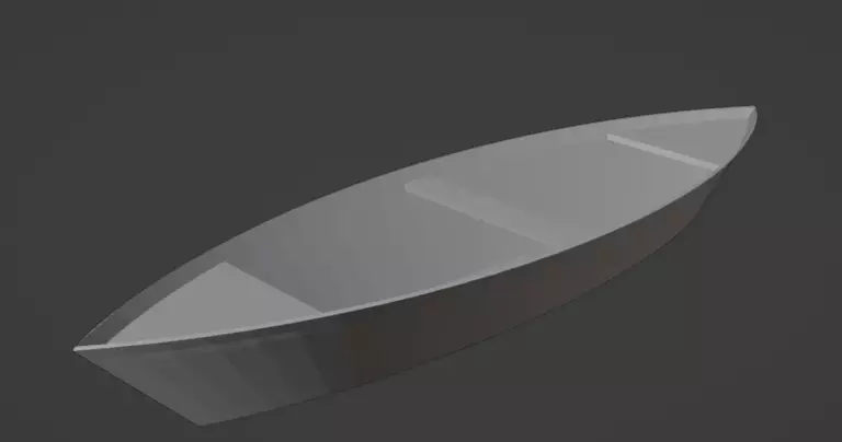 Indian desi boat non coloured 3D model