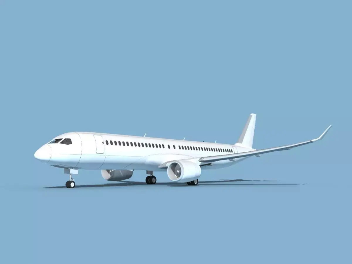 Airbus A220-300 Unmarked 1 3D model