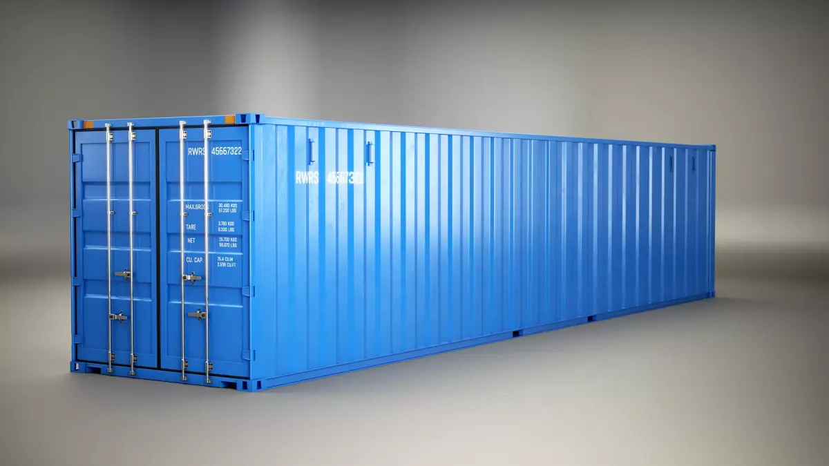 Intermodal Shipping Container 40-foot-long Low-poly 3D model
