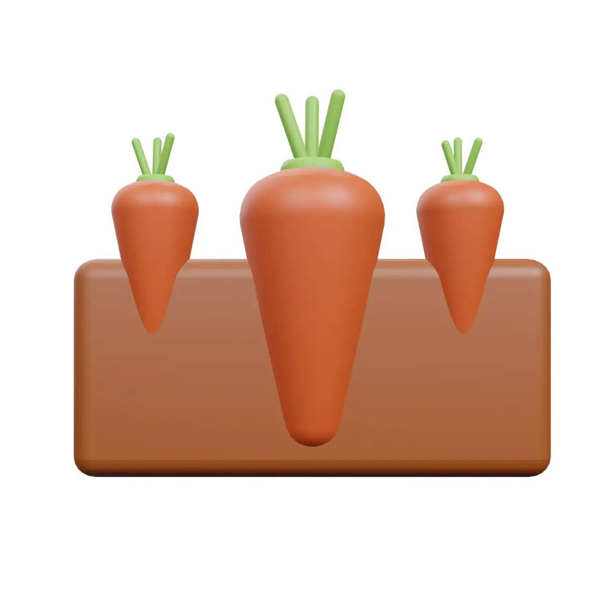 Carrot Plant or Carrot Garden Low-poly 3D model